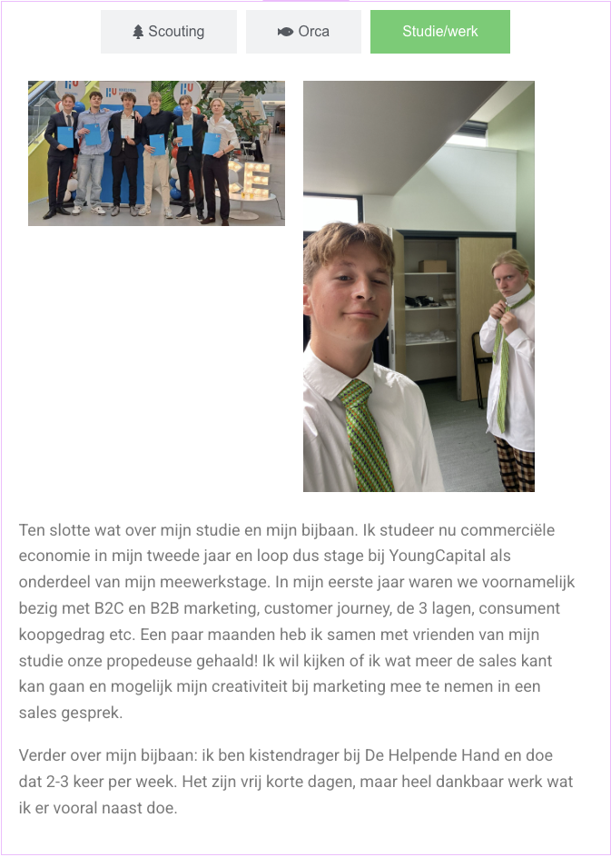 “Student commerciële economie viert studieprestatie, teamwork en professionele groei” “Student commerciële economie tijdens voorbereiding op presentatie, sales en marketingvaardigheden”